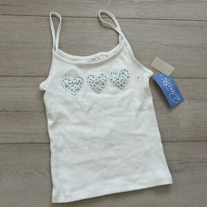 BNWT Demetria X Aeropostale White Tank Top with Heart Accents